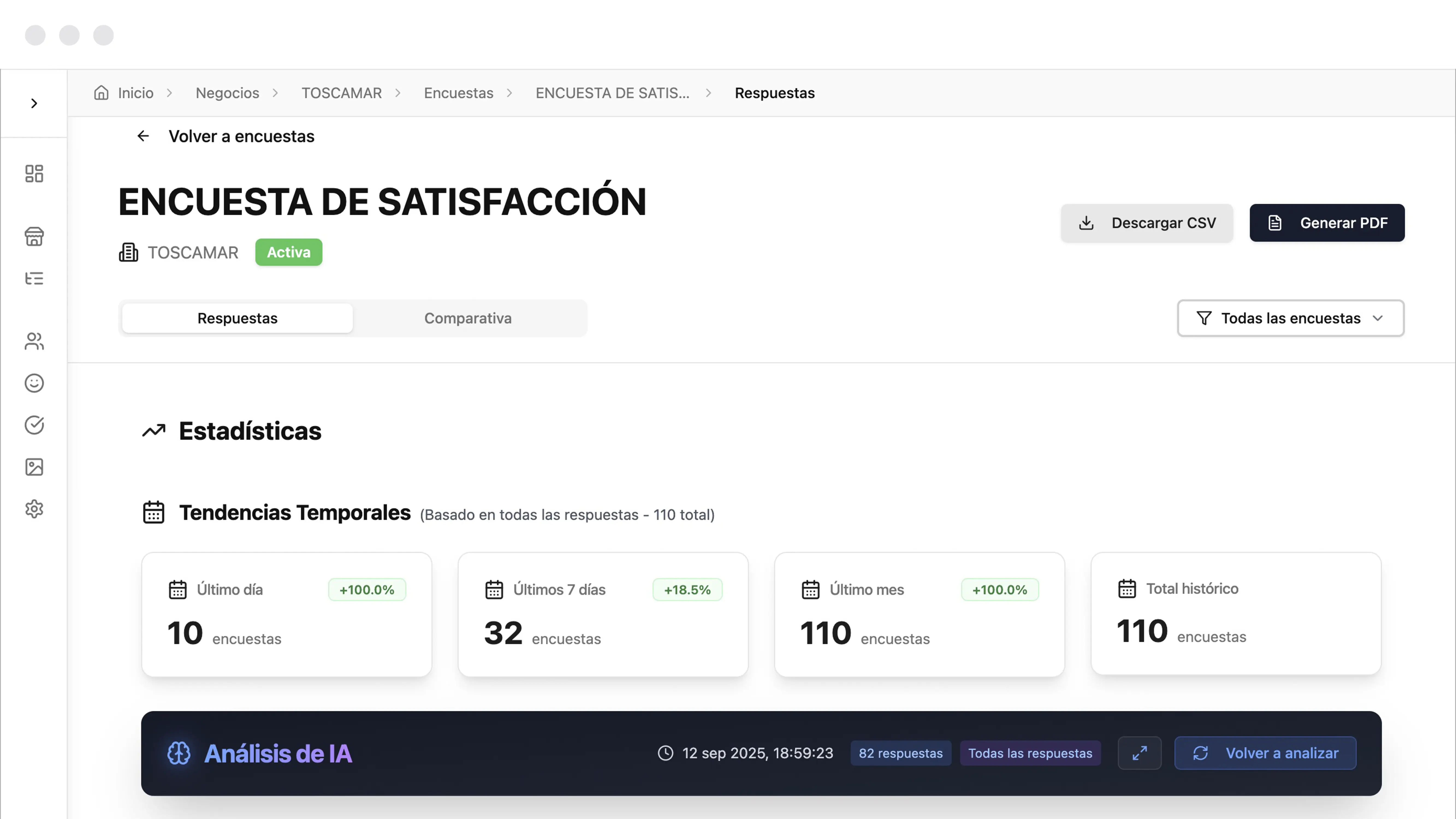 Sistema de encuestas de satisfacción
