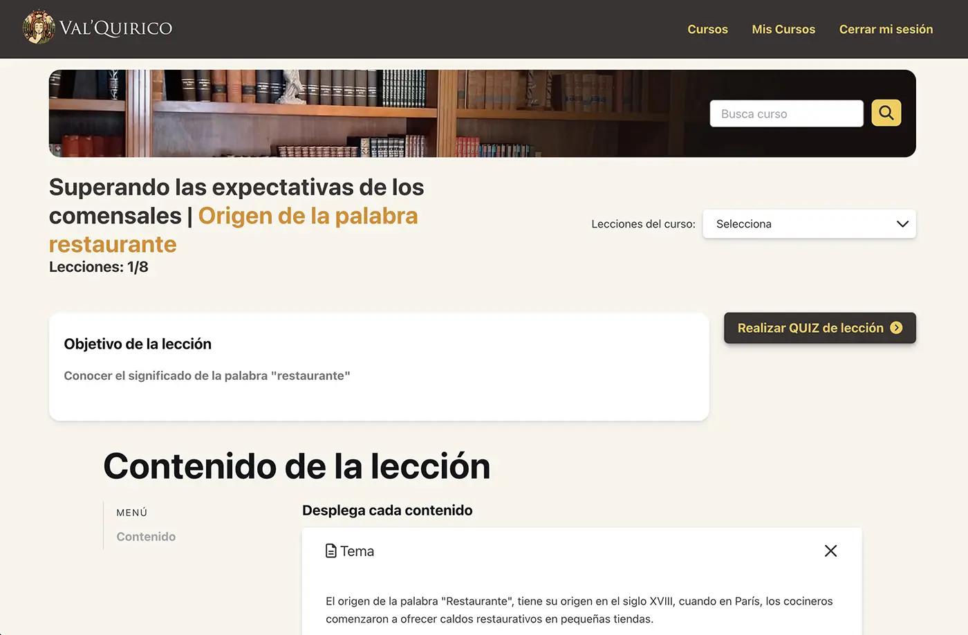 Sistema de Cursos en Línea - Vista 1
